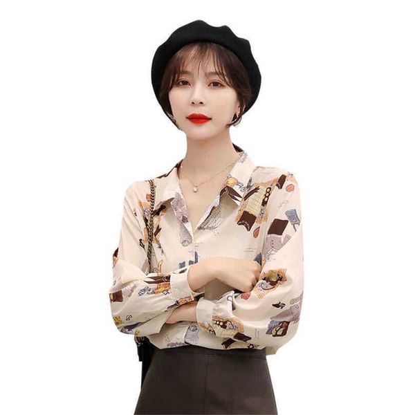 women spring autumn style chiffon blouses turn-down collar long sleeve print loose shirts vintage df3644 210609, White
women spring autumn style chiffon blouses turn-down collar long sleeve print loose shirts vintage df3644 210609, White