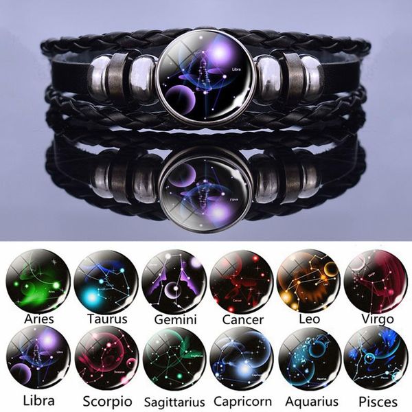 tennis 12 constellations black leather bracelet fashion zodiac sign leo pisces bracelets glass cabochon jewelry bangle birthday gifts, Golden;silver
tennis 12 constellations black leather bracelet fashion zodiac sign leo pisces bracelets glass cabochon jewelry bangle birthday gifts, Golden;silver