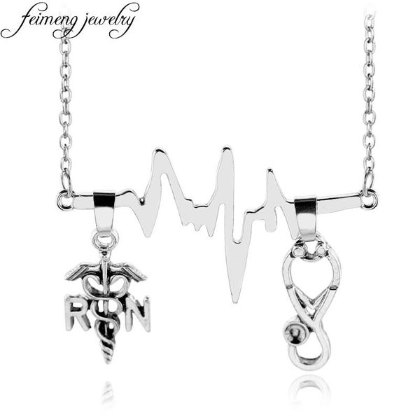 pendant necklaces feimeng jewelry heartbeat electrocardiogram rn stethoscope necklace fashion for nursig student choker, Silver
pendant necklaces feimeng jewelry heartbeat electrocardiogram rn stethoscope necklace fashion for nursig student choker, Silver