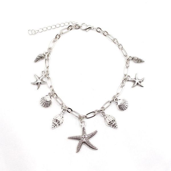 anklets creative beach metal shell bohemian silver starfish pendant chain ankle bracelets for women barefoot jewelry, Red;blue
anklets creative beach metal shell bohemian silver starfish pendant chain ankle bracelets for women barefoot jewelry, Red;blue