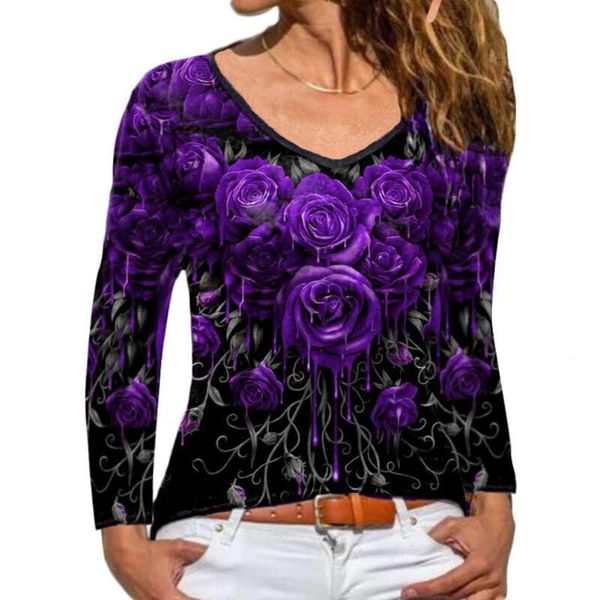 women's blouses & shirts 2021 summer women fashion clothes lady casual loose v-neck t-shirt gradient color rose printing long sleeve, White
women's blouses & shirts 2021 summer women fashion clothes lady casual loose v-neck t-shirt gradient color rose printing long sleeve, White