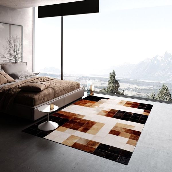 carpets european-style bedroom living room coffee table animal cow skin rectangular brown grid puzzle hand-splicing cowhide rug carpet
carpets european-style bedroom living room coffee table animal cow skin rectangular brown grid puzzle hand-splicing cowhide rug carpet