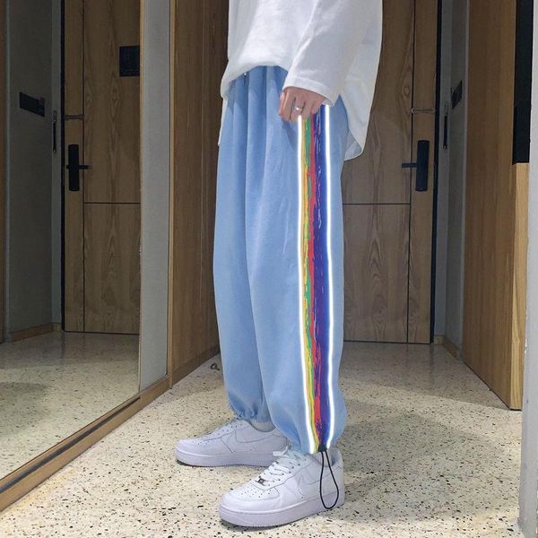 autumn 2021 men's knitted sports pants fashion reflective white ribbon solid color closing printed size s-2xl, Black
autumn 2021 men's knitted sports pants fashion reflective white ribbon solid color closing printed size s-2xl, Black