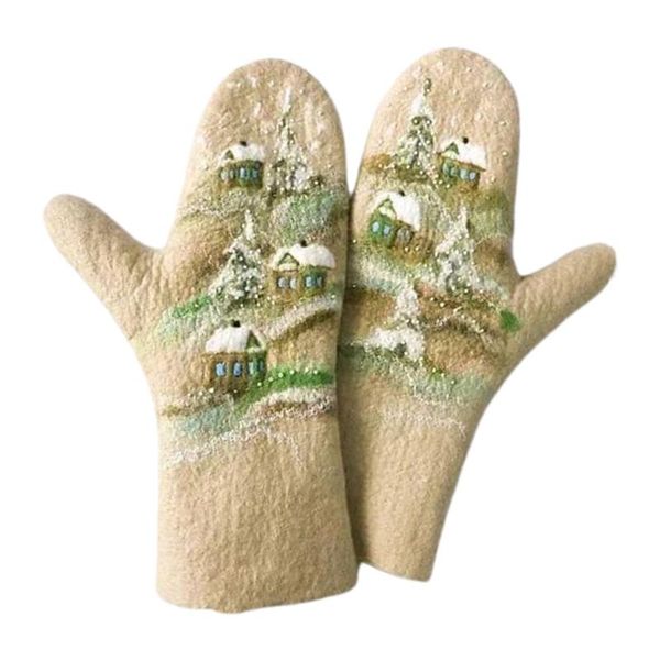 five fingers gloves women faux cashmere christmas landscape houses tree print warm mittens 28tf, Blue;gray
five fingers gloves women faux cashmere christmas landscape houses tree print warm mittens 28tf, Blue;gray
