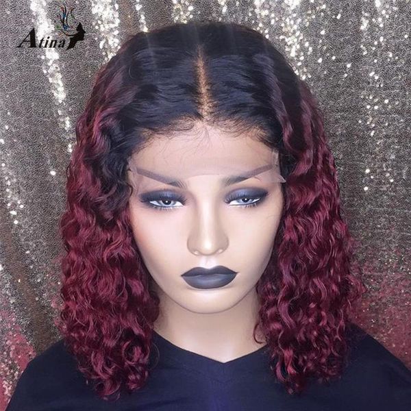 atina 4Ã4 curly bob human hair wig pre plucked remy ombre red 99j burgundy colored hd transparent lace front closure 1801, Black;brown
atina 4Ã4 curly bob human hair wig pre plucked remy ombre red 99j burgundy colored hd transparent lace front closure 1801, Black;brown