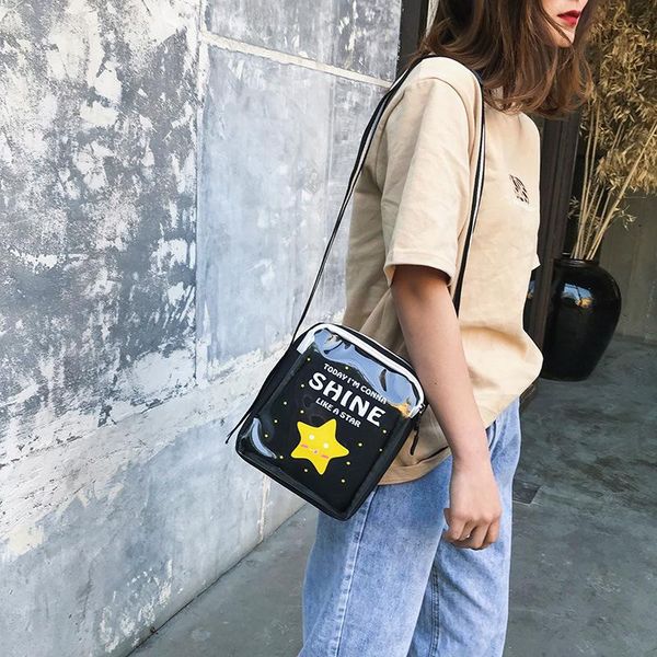 evening bags transparent jelly bag shoulder slung
