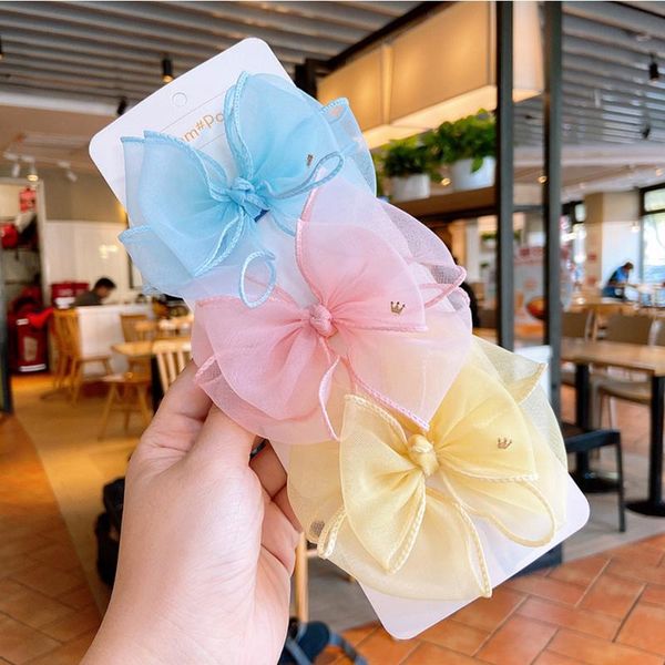 hair accessories korean style spring summer light gauze bow tie children's multi-layer crown clip, Slivery;white
hair accessories korean style spring summer light gauze bow tie children's multi-layer crown clip, Slivery;white