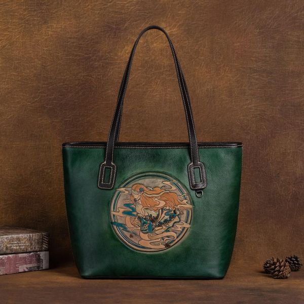 evening bags highend a4 vintage red brown green black genuine leather women's handbag with wallet lady shoulder bag female tote m8108
evening bags highend a4 vintage red brown green black genuine leather women's handbag with wallet lady shoulder bag female tote m8108
