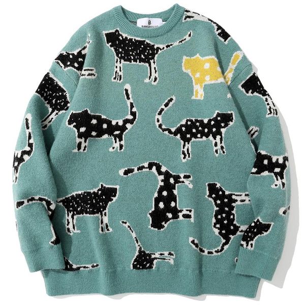 men's sweaters autumn oversize knitted sweater men baggy jumpers fashion harajuku street animal jacquard pullovers clothing male plus, White;black
men's sweaters autumn oversize knitted sweater men baggy jumpers fashion harajuku street animal jacquard pullovers clothing male plus, White;black