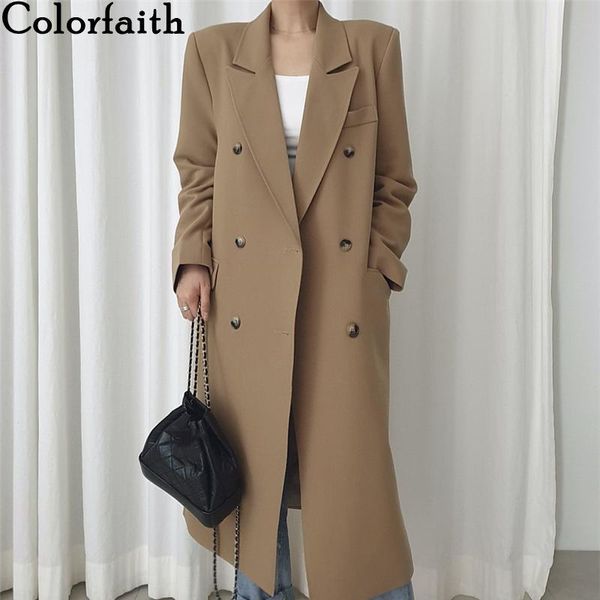 women's suits & blazers colorfaith 2021 autumn winter jackets fashionable vintage oversized elegant lady chic wild long jk2225, White;black
women's suits & blazers colorfaith 2021 autumn winter jackets fashionable vintage oversized elegant lady chic wild long jk2225, White;black