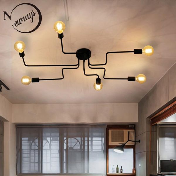 modern europe creative simple iron industrial ceiling lamp led e27 light for bedroom living room kitchen study el bar lights 
modern europe creative simple iron industrial ceiling lamp led e27 light for bedroom living room kitchen study el bar lights