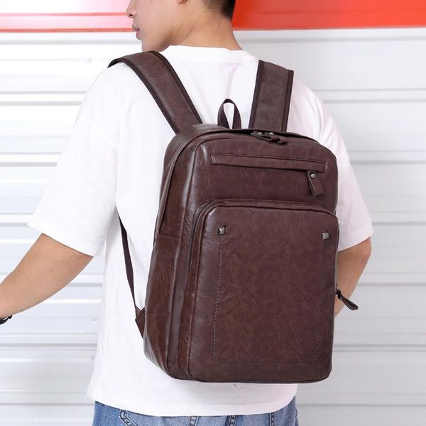 backpack 2021 pu men's business computer bag fashion trend simple large capacity travel
backpack 2021 pu men's business computer bag fashion trend simple large capacity travel
