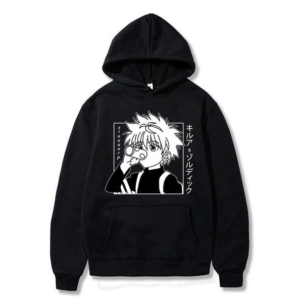 men's hoodies & sweatshirts japanese anime funny killua eyes hxh 2021 winter japan style x streetwear for women/men, Black
men's hoodies & sweatshirts japanese anime funny killua eyes hxh 2021 winter japan style x streetwear for women/men, Black
