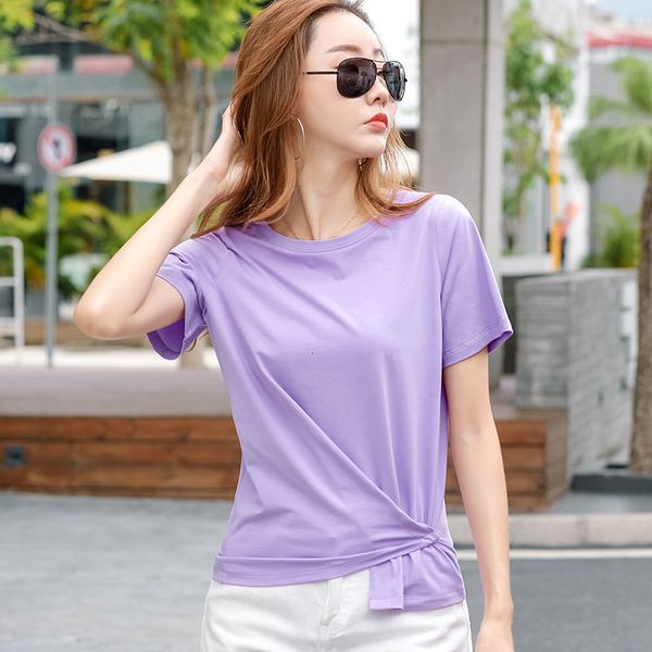 women's t-shirt asymmetry solid t women cotton summer womens korean female woman clothes tee femme x8d6, White
women's t-shirt asymmetry solid t women cotton summer womens korean female woman clothes tee femme x8d6, White