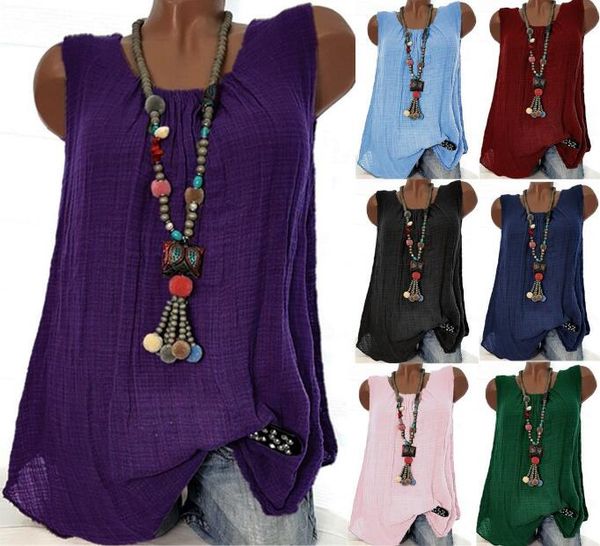 europe and the united states large size vest new casual round neck solid color sleeveless t-shirt 7 colors ladies shirt s-5xl, White
europe and the united states large size vest new casual round neck solid color sleeveless t-shirt 7 colors ladies shirt s-5xl, White