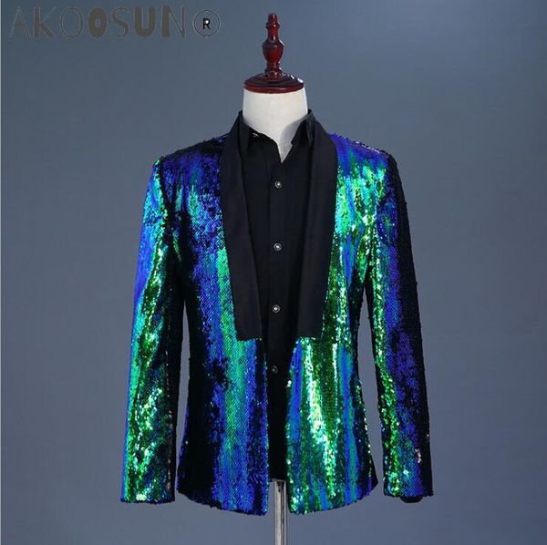 men's suits & blazers 2021 jacket personality two-color flip film sequin suit mens fashion dress coat wedding groom stage singer, White;black
men's suits & blazers 2021 jacket personality two-color flip film sequin suit mens fashion dress coat wedding groom stage singer, White;black