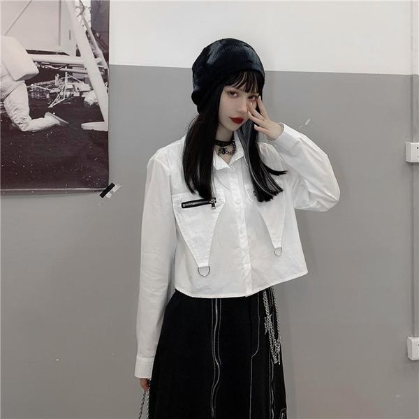 black white hip hop spring shirts streetwear women's clothing blouses korean fashion ladies chemisiers et femme crop &
black white hip hop spring shirts streetwear women's clothing blouses korean fashion ladies chemisiers et femme crop &