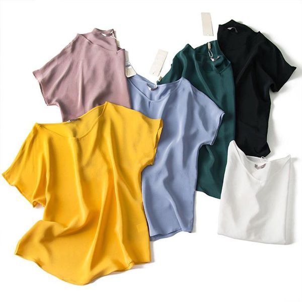 women's blouses & shirts birdsky, summer 1pc natural mulberry silk women office lady pullover simple tee blouses, batwing short sleeve,, White
women's blouses & shirts birdsky, summer 1pc natural mulberry silk women office lady pullover simple tee blouses, batwing short sleeve,, White