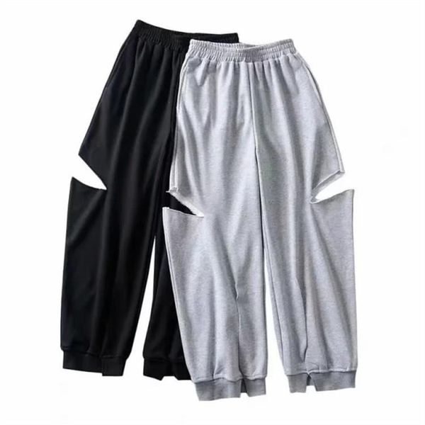 women's pants & capris europe and the united states sports women fall 2021 harajuku bf handsome loose hole harem dlzk649, Black;white
women's pants & capris europe and the united states sports women fall 2021 harajuku bf handsome loose hole harem dlzk649, Black;white