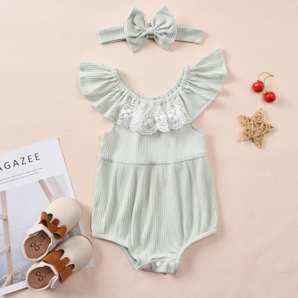 rompers summer 2pcs breathable baby girls outfit sweet style solid color lace decoration flouncing sleeveless romper + bow headwear set, Blue
rompers summer 2pcs breathable baby girls outfit sweet style solid color lace decoration flouncing sleeveless romper + bow headwear set, Blue