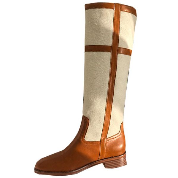 boots women's autumn winter british round toe thick heel color matching sleeve knight all-match high knee length, Black
boots women's autumn winter british round toe thick heel color matching sleeve knight all-match high knee length, Black