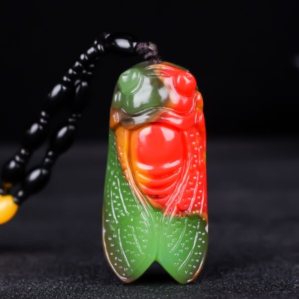 fashion colour cicada jade pendant necklace jewellery chinese hand-carved women man luck gifts amulet rope, Silver
fashion colour cicada jade pendant necklace jewellery chinese hand-carved women man luck gifts amulet rope, Silver