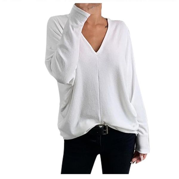women's blouses & shirts summer long sleeve blouse for women fashion v-neck solid loose pullover streetwear office lady casual shirt, White
women's blouses & shirts summer long sleeve blouse for women fashion v-neck solid loose pullover streetwear office lady casual shirt, White