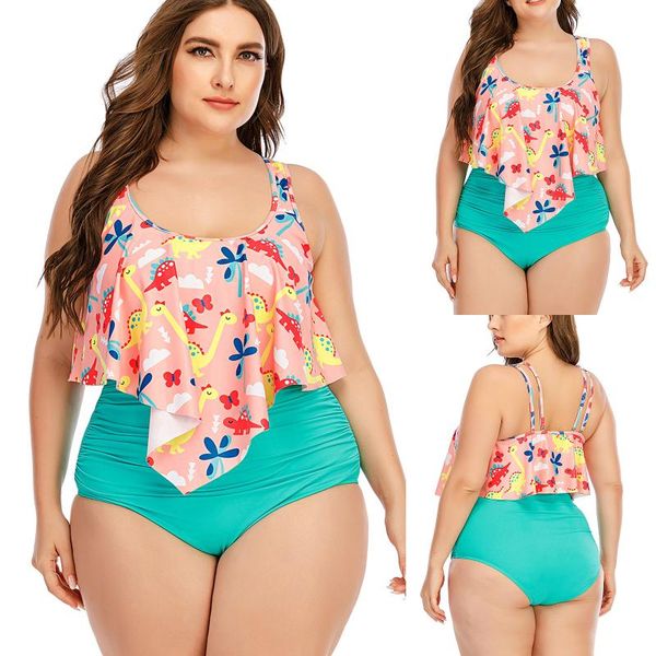 women's swimwear 2021 high waist bikini animal print tankini floral swimsuit brazilian ruffle plus size women, White;black
women's swimwear 2021 high waist bikini animal print tankini floral swimsuit brazilian ruffle plus size women, White;black