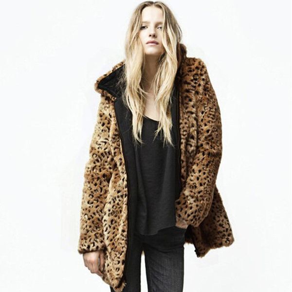 women's fur & faux trodeam store2021 cross-border super thick imitation leopard print hooded coat winter middle length female jacket wh, Black
women's fur & faux trodeam store2021 cross-border super thick imitation leopard print hooded coat winter middle length female jacket wh, Black