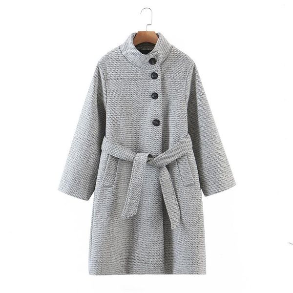 women's wool & blends women 2022 fashion with belt pocket loose mid-length coat vintage lapel long sleeve casual buttoned outerwear str, Black
women's wool & blends women 2022 fashion with belt pocket loose mid-length coat vintage lapel long sleeve casual buttoned outerwear str, Black