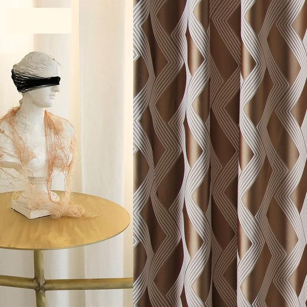 curtain & drapes custom classical luxurious modern coffee geometry jacquard bedroom livingroom shading blackout m953
curtain & drapes custom classical luxurious modern coffee geometry jacquard bedroom livingroom shading blackout m953