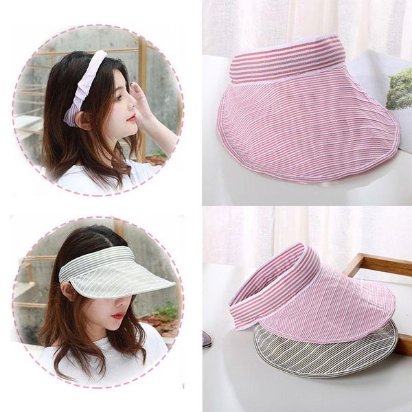 wide brim hats 6 colors cotton stripe caps sport summer foldable empty hair hoop/sun hat outdoor uv-resistant women, Blue;gray
wide brim hats 6 colors cotton stripe caps sport summer foldable empty hair hoop/sun hat outdoor uv-resistant women, Blue;gray