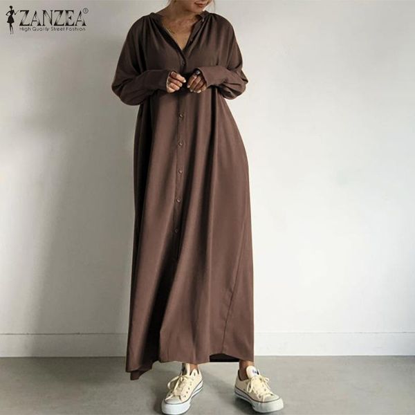 casual dresses 2021 women's zanzea female retro long maxi vestido de mujer solid robe femme plus size 5xl autumn loose sundress, Black;gray
casual dresses 2021 women's zanzea female retro long maxi vestido de mujer solid robe femme plus size 5xl autumn loose sundress, Black;gray
