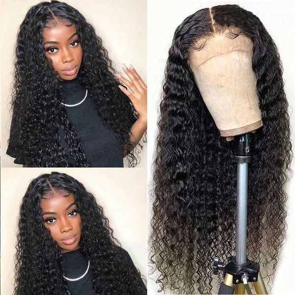 deep wave wig glueless human hair wigs transparent lace frontal 13x1 brazilian 180 density curly wig1, Black;brown
deep wave wig glueless human hair wigs transparent lace frontal 13x1 brazilian 180 density curly wig1, Black;brown