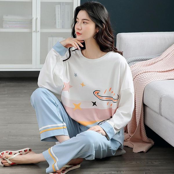 women's sleepwear pajamas for women spring and autumn knitted cotton long sleeves can be worn out winter 2021 fashion home suit, Black;red
women's sleepwear pajamas for women spring and autumn knitted cotton long sleeves can be worn out winter 2021 fashion home suit, Black;red