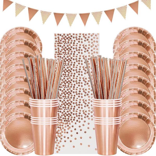 disposable dinnerware rose gold party tableware set paper plate cup kids birthday wedding bachelorette decoration baby shower
disposable dinnerware rose gold party tableware set paper plate cup kids birthday wedding bachelorette decoration baby shower
