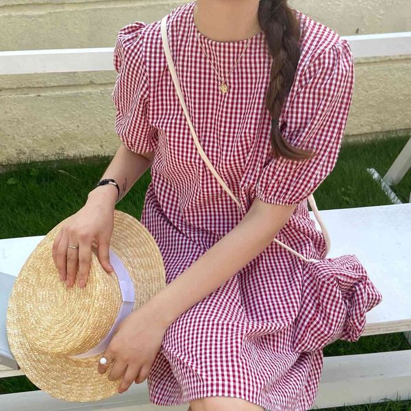 casual dresses korean chic french summer style temperament design loose mid-length plaid dress with bag cf95, Black;gray
casual dresses korean chic french summer style temperament design loose mid-length plaid dress with bag cf95, Black;gray