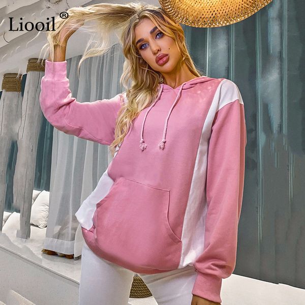 sweatshirts casual loose sweatshirt women patchwork hooded long sleeve with pockets female autumn winter clothes pullovers and hoodies lrjx, Black
sweatshirts casual loose sweatshirt women patchwork hooded long sleeve with pockets female autumn winter clothes pullovers and hoodies lrjx, Black