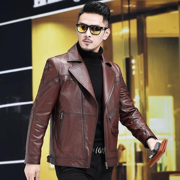 men's leather & faux spring 2022 autumn natural sheepskin jacket soft motocycle jackets motor clothing male biker slim coat b257, Black
men's leather & faux spring 2022 autumn natural sheepskin jacket soft motocycle jackets motor clothing male biker slim coat b257, Black