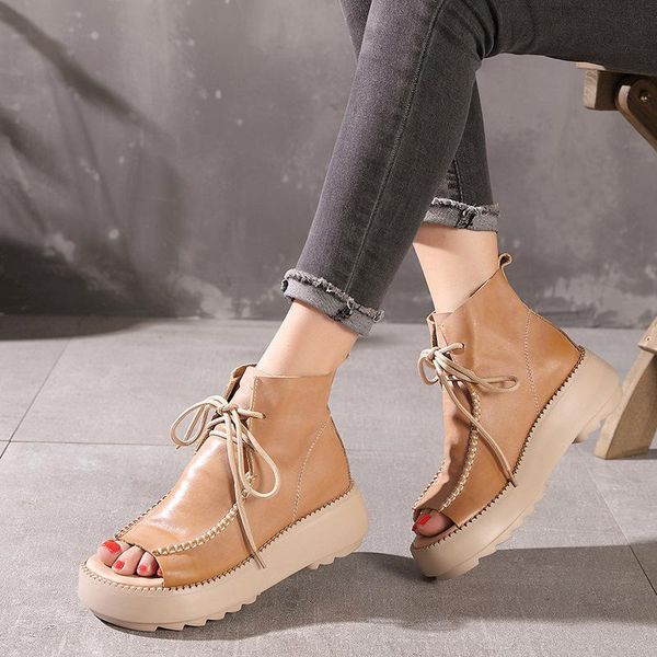 boots women leather summer shoes peep toe high heels wedge sandals for ankle handmade genuine, Black
boots women leather summer shoes peep toe high heels wedge sandals for ankle handmade genuine, Black