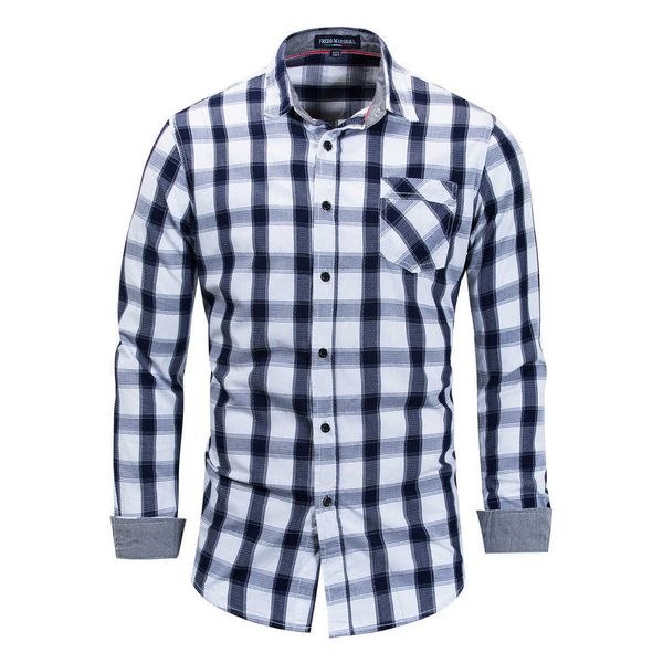 fredd marshall spring plaid brand men clothes slim fit men long sleeve shirt men cotton casual mens shirts plus size fm158 210527, White;black
fredd marshall spring plaid brand men clothes slim fit men long sleeve shirt men cotton casual mens shirts plus size fm158 210527, White;black