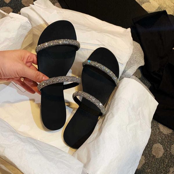 slippers 2021 summer women's sandals simple solid color rhinestone open toe holiday beach shoes plus size, Black
slippers 2021 summer women's sandals simple solid color rhinestone open toe holiday beach shoes plus size, Black