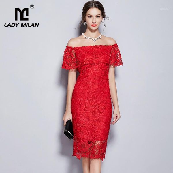 women's runway dresses slash neckline embroidery lace elegant red party casual, Black;gray
women's runway dresses slash neckline embroidery lace elegant red party casual, Black;gray