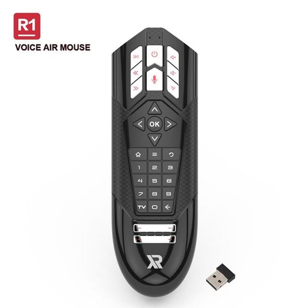 wechip r1 2.4g wireless air mouse voice control ir for smart tv usb receiver 6-axis motion sensing handheld remote controller controlers
wechip r1 2.4g wireless air mouse voice control ir for smart tv usb receiver 6-axis motion sensing handheld remote controller controlers
