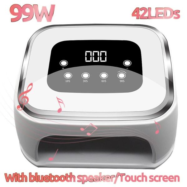 nail dryers 99w lamp with bluetooth speaker 2-in-1 uv led dryer for curing all gel polish manicure quick-drying art tool
nail dryers 99w lamp with bluetooth speaker 2-in-1 uv led dryer for curing all gel polish manicure quick-drying art tool