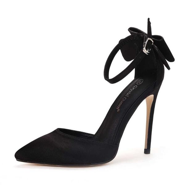 dress shoes heels large size banquet fashion high thin heel pointed stage sandals, Black
dress shoes heels large size banquet fashion high thin heel pointed stage sandals, Black