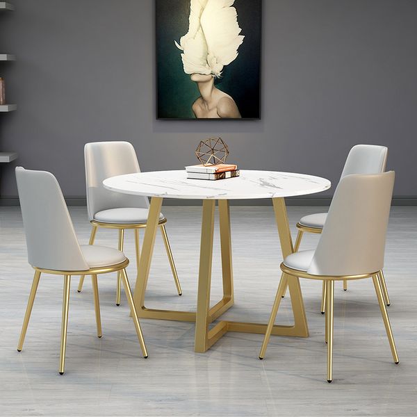 dining room furniture wrought iron nordic marble small round table business negotiation
dining room furniture wrought iron nordic marble small round table business negotiation
