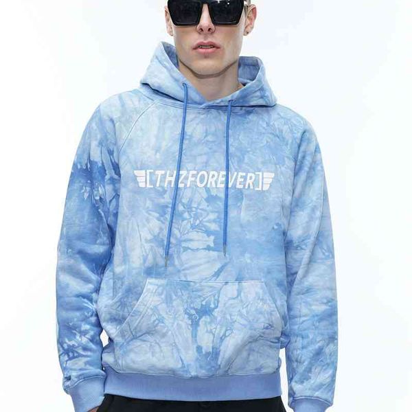 thzlab spring and summer thin fashion casual hip hop loose hoodie couple xinjiang cotton tie dyed blue pink sweater, Black
thzlab spring and summer thin fashion casual hip hop loose hoodie couple xinjiang cotton tie dyed blue pink sweater, Black