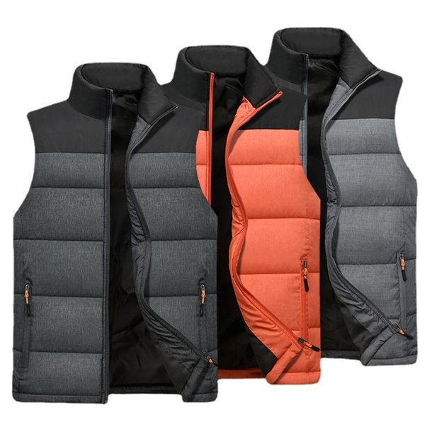 men's vests double color winter warm padded vest jacket stand collar sleeveless cotton down, Black;white
men's vests double color winter warm padded vest jacket stand collar sleeveless cotton down, Black;white