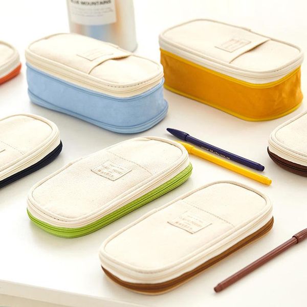 color canvas stretch pencil case double layer large capacity box cute pencilcase kids school stationery bags
color canvas stretch pencil case double layer large capacity box cute pencilcase kids school stationery bags